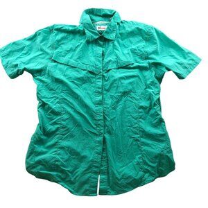 World Wide Sportsman Mens Fishing Shirt Size XL Short Sleeve Teal Activewear
